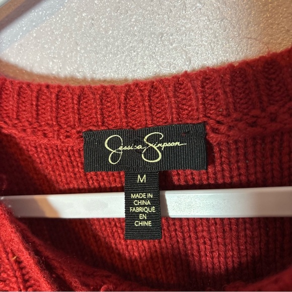 Jessica Simpson Red Cable Knit Sweater - Picture 4 of 4